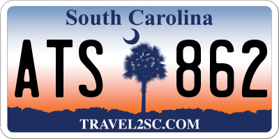 SC license plate ATS862
