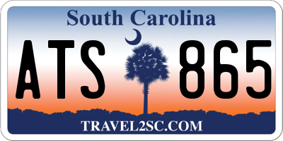 SC license plate ATS865