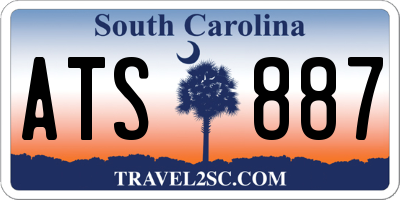 SC license plate ATS887