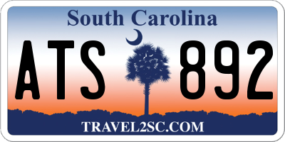 SC license plate ATS892