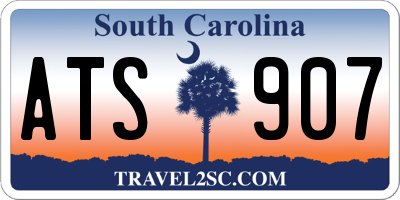 SC license plate ATS907