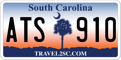 SC license plate ATS910