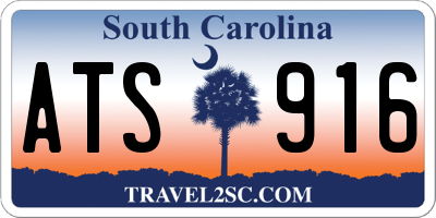 SC license plate ATS916