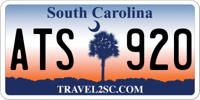 SC license plate ATS920