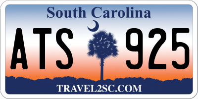 SC license plate ATS925