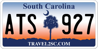 SC license plate ATS927
