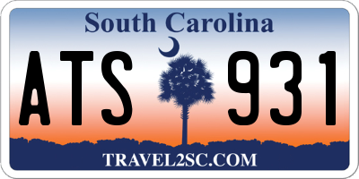 SC license plate ATS931