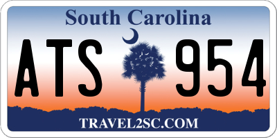 SC license plate ATS954
