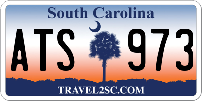SC license plate ATS973