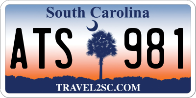SC license plate ATS981