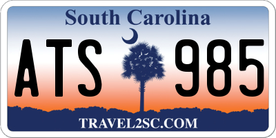SC license plate ATS985