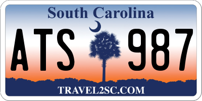SC license plate ATS987