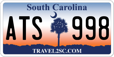 SC license plate ATS998