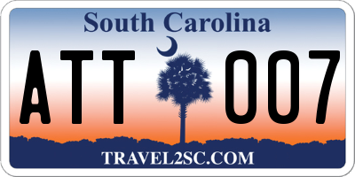 SC license plate ATT007