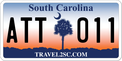 SC license plate ATT011