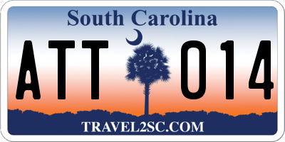 SC license plate ATT014