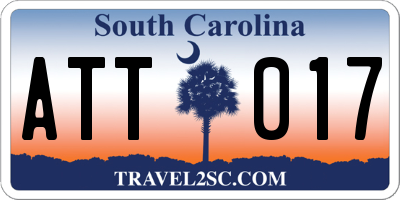 SC license plate ATT017