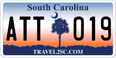 SC license plate ATT019