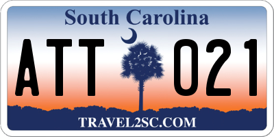 SC license plate ATT021