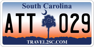 SC license plate ATT029