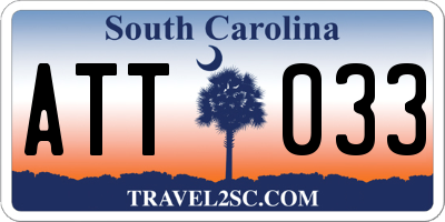 SC license plate ATT033