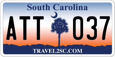 SC license plate ATT037