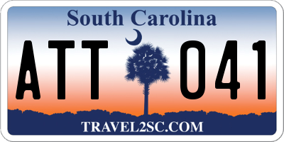 SC license plate ATT041
