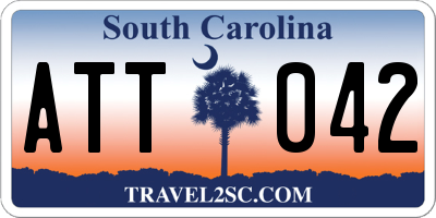 SC license plate ATT042