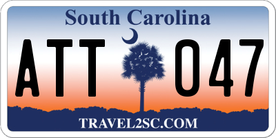 SC license plate ATT047