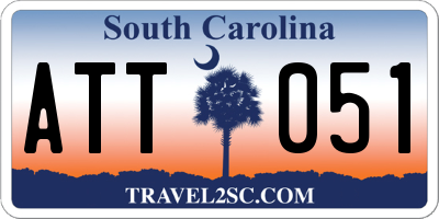 SC license plate ATT051