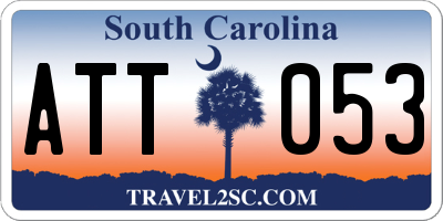 SC license plate ATT053