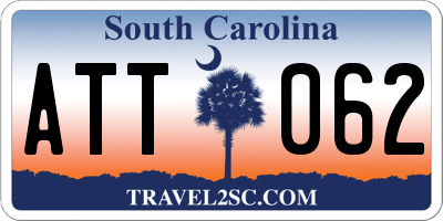 SC license plate ATT062