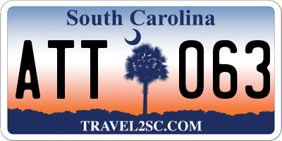 SC license plate ATT063