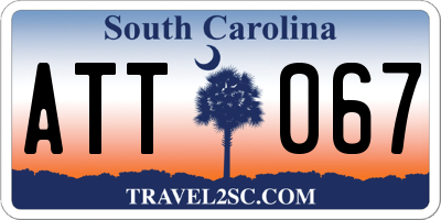 SC license plate ATT067