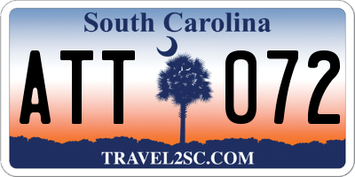 SC license plate ATT072