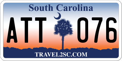 SC license plate ATT076