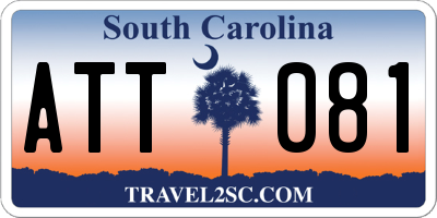 SC license plate ATT081