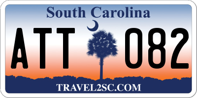 SC license plate ATT082
