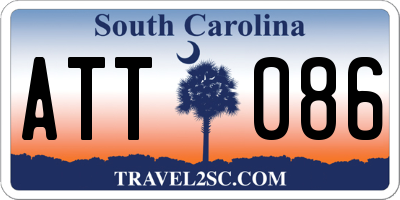 SC license plate ATT086