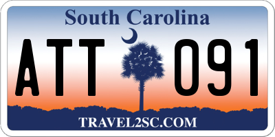 SC license plate ATT091