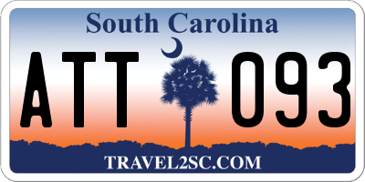 SC license plate ATT093