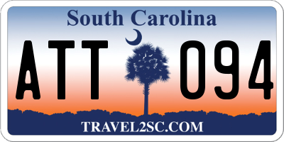 SC license plate ATT094