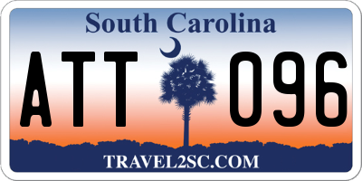 SC license plate ATT096