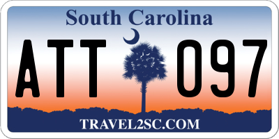 SC license plate ATT097