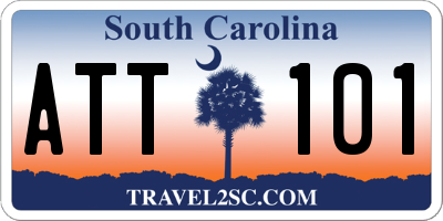 SC license plate ATT101