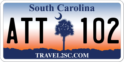 SC license plate ATT102