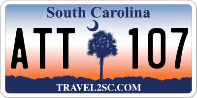 SC license plate ATT107