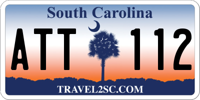 SC license plate ATT112