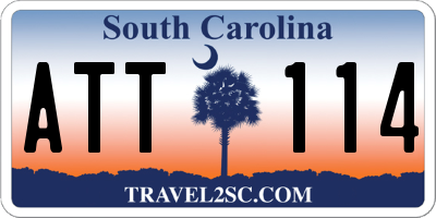 SC license plate ATT114
