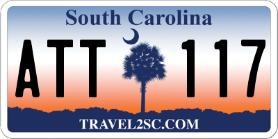 SC license plate ATT117